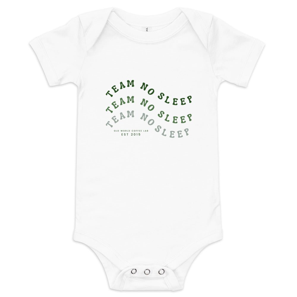 Team No Sleep Green Onesie - Old World Coffee Roasters