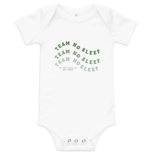 Team No Sleep Green Onesie - Old World Coffee Roasters