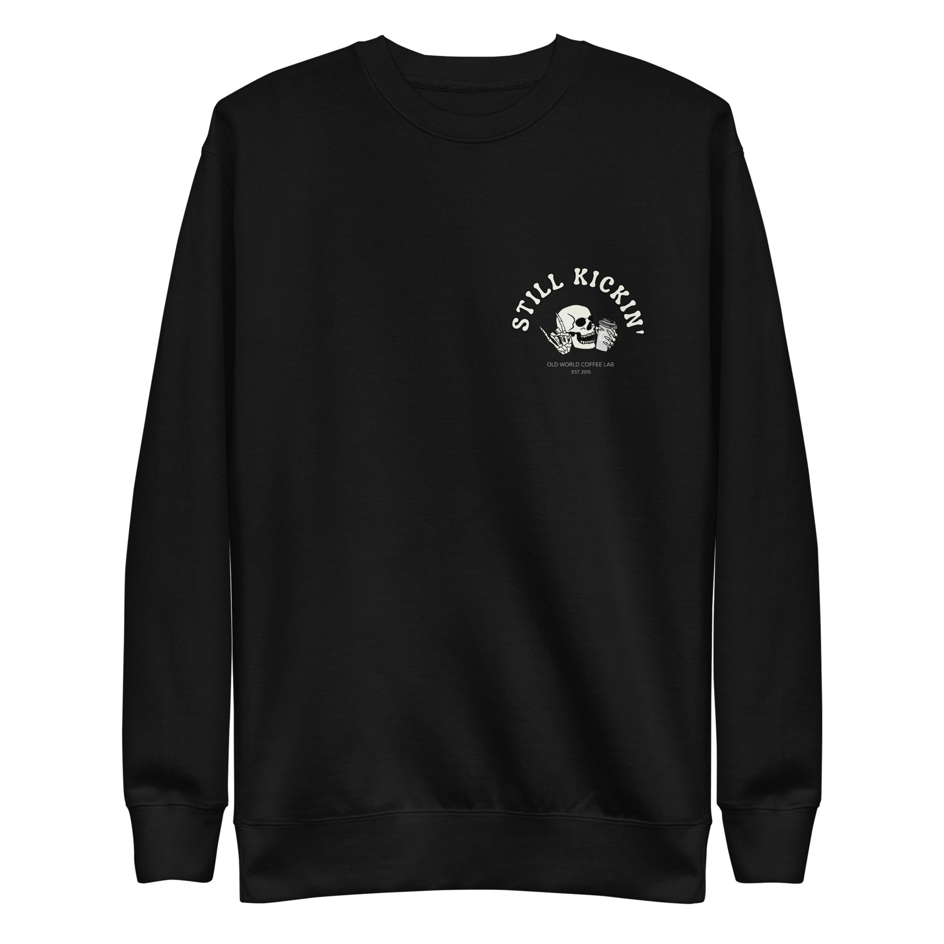Still Kickin' Small Logo Crewneck Sweatshirt - Old World Coffee Roasters